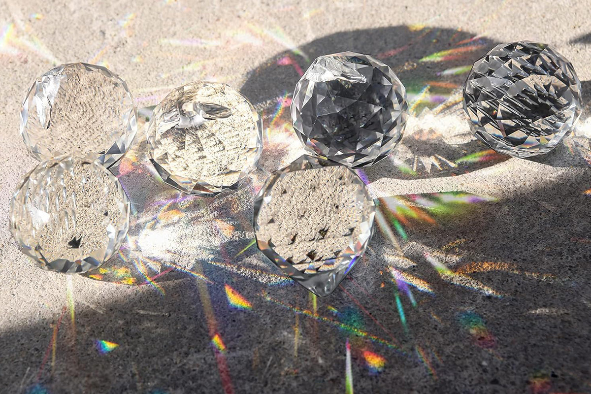 10Pcs Clear Crystal Pendants Crystal Glass Chandelier Prism for Curtain Lamp Garden