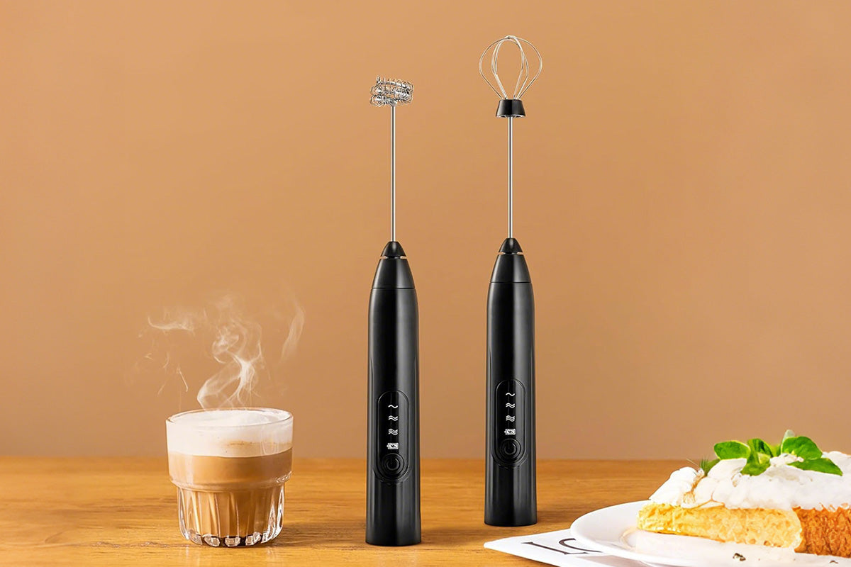 USB Charging Electric Egg Beater Milk Frother Handheld Drink Coffee Foamer