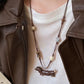 4pcs Women's Pendant Necklace Trendy Hoodie Sweater Chain