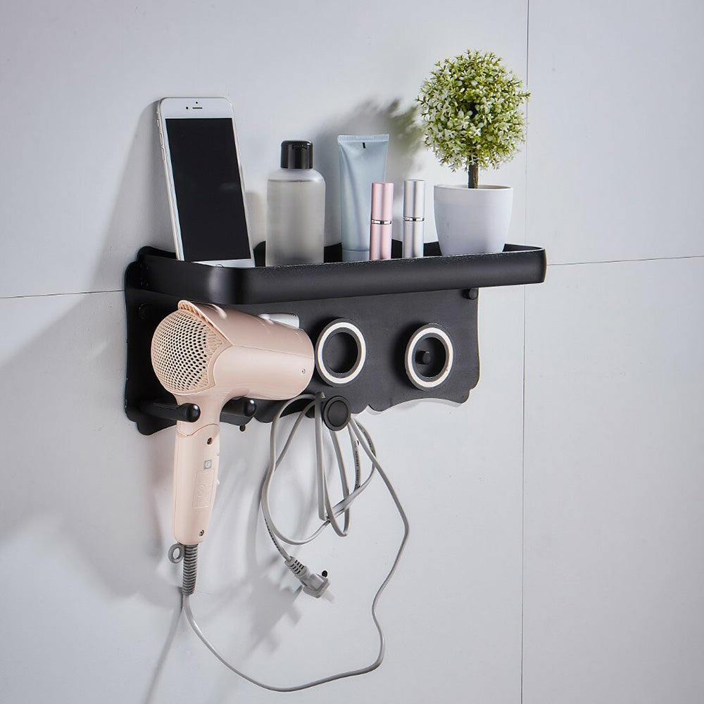 Aluminum Wall Mounted Hair Dryer Holder Compatible with Dyson Hair Dryer