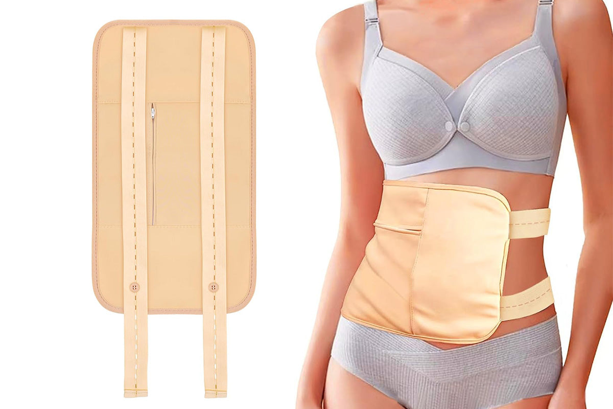 Castor Oil Pack Waist Belt Button Style for Hot and Cold Compress