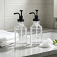 2 Pack 500ml Square Glass Syrup Soap Dispenser Bottles with Funnel