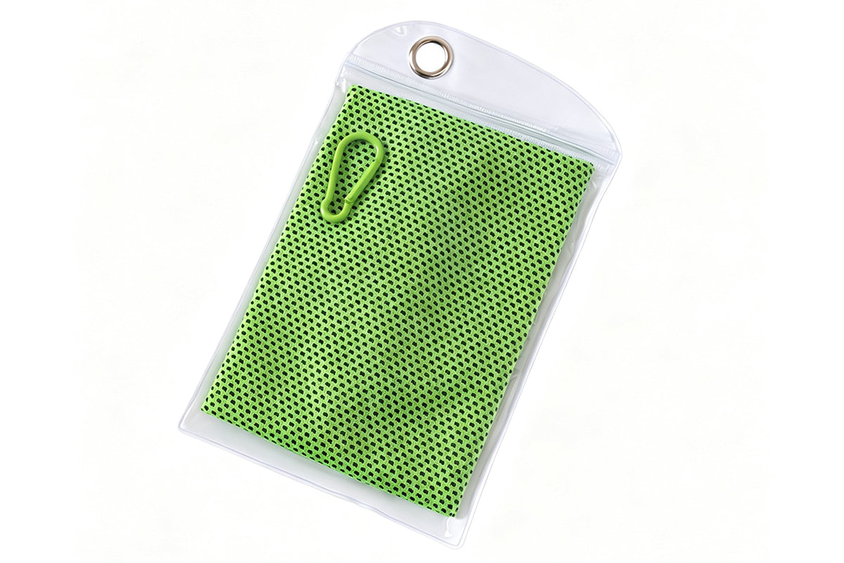 4pcs 100x30cm Reusable Cooling Towels with Storage Bag Carabiner