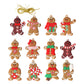 12Pcs Gingerbread Man Christmas Tree Hanging Pendants