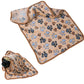 Pet Mat Paw Print Cat Dog Puppy Fleece Soft Pet Blanket Bed Cushion-Coffee