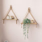 2X42x14cm Bohemian Macrame Rope Wall Display Shelf with Tassels