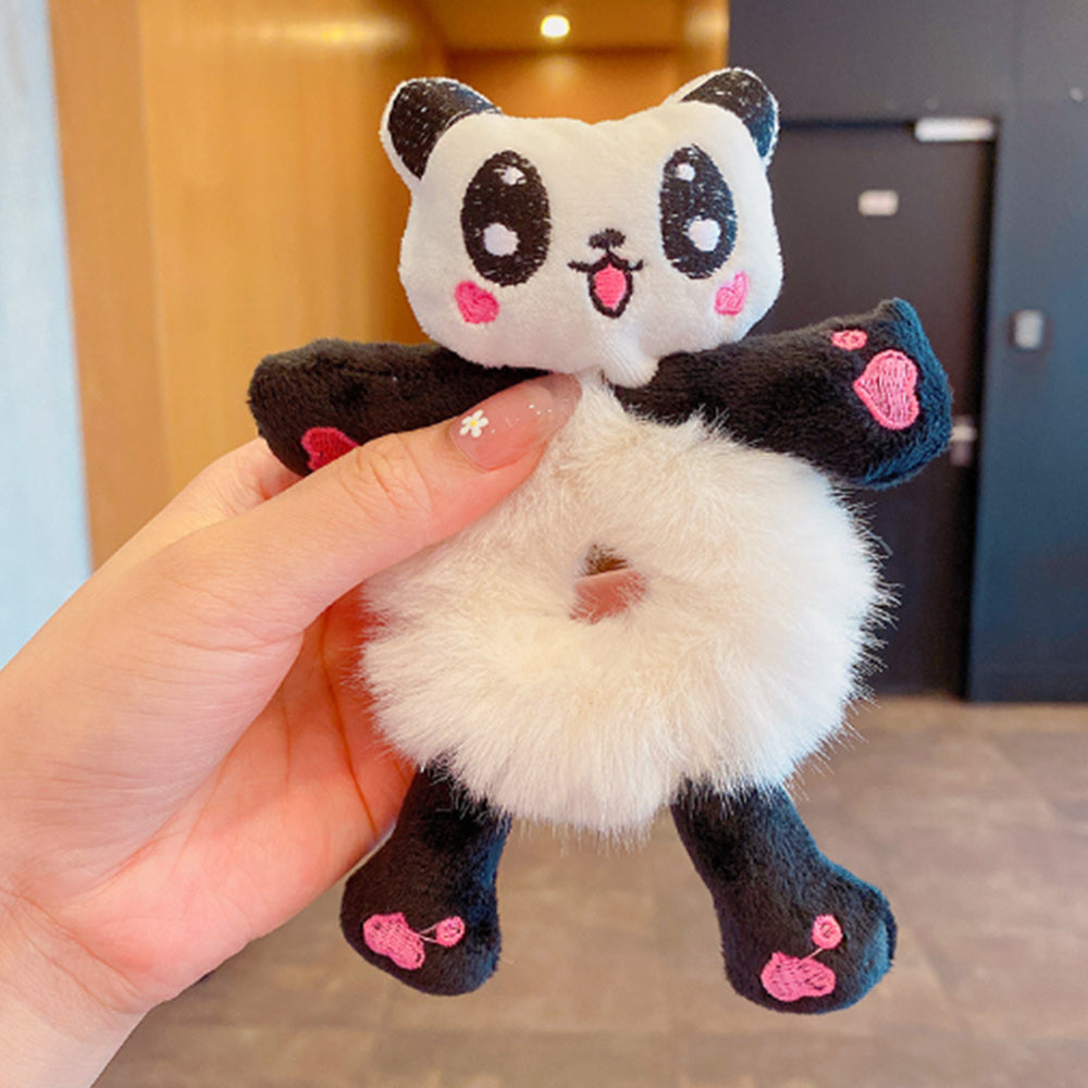 3Pcs Cute Animal Scrunchies Plush Hair Bands