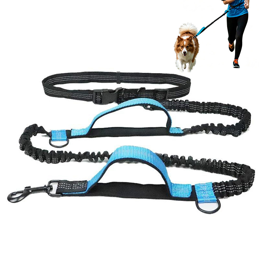 2 in 1 Hands Free Running Dog Leash for Walking Jogging