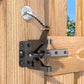 2Pcs Stainless Steel Spring Cable Pull Self-Locking Gate Latch Fit for Wooden Fence Gate