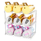 Stackable Clear Storage Rack for Wine Bottle Cup