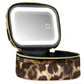 PU Leather Makeup Case Lighted Mirror LED Travel Cosmetic Organizer