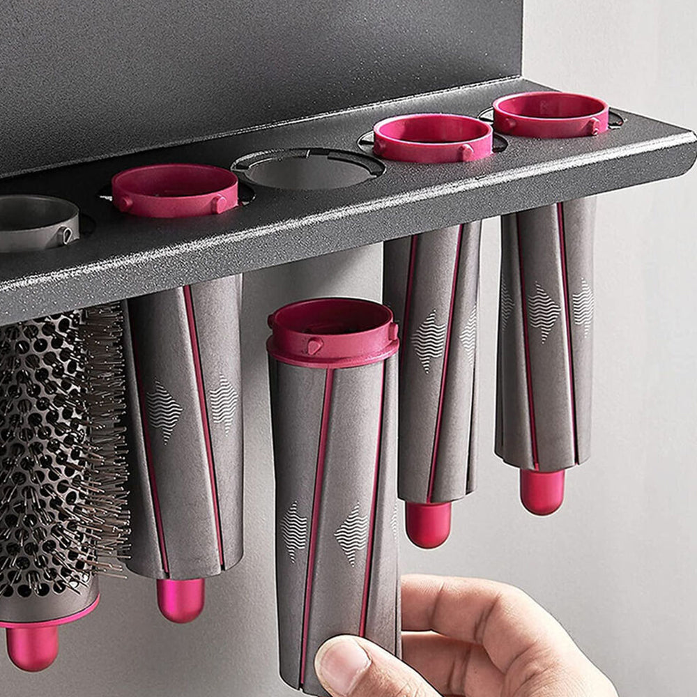 Barbershop Curling Wand Wall Mount Hair Dryer Rack for Dyson