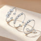 3Pcs Stainless Steel Spinner Rings Fidget Ring Set for Focus for Students and Office Workers