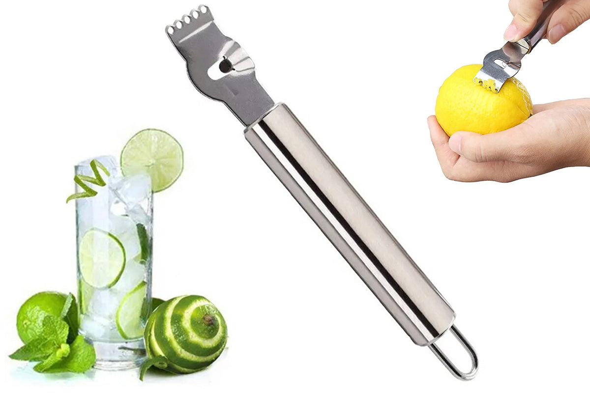 Stainless Steel Lemon Zester Grater Citrus Peeler With Channel Knife