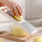 Kitchen Vegetable Slicer with 5 Blades Stainless Steel Cutter with Colander