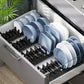Aluminum Adjustable Cabinet Bowl Storage Shelf with Removable Card Slot