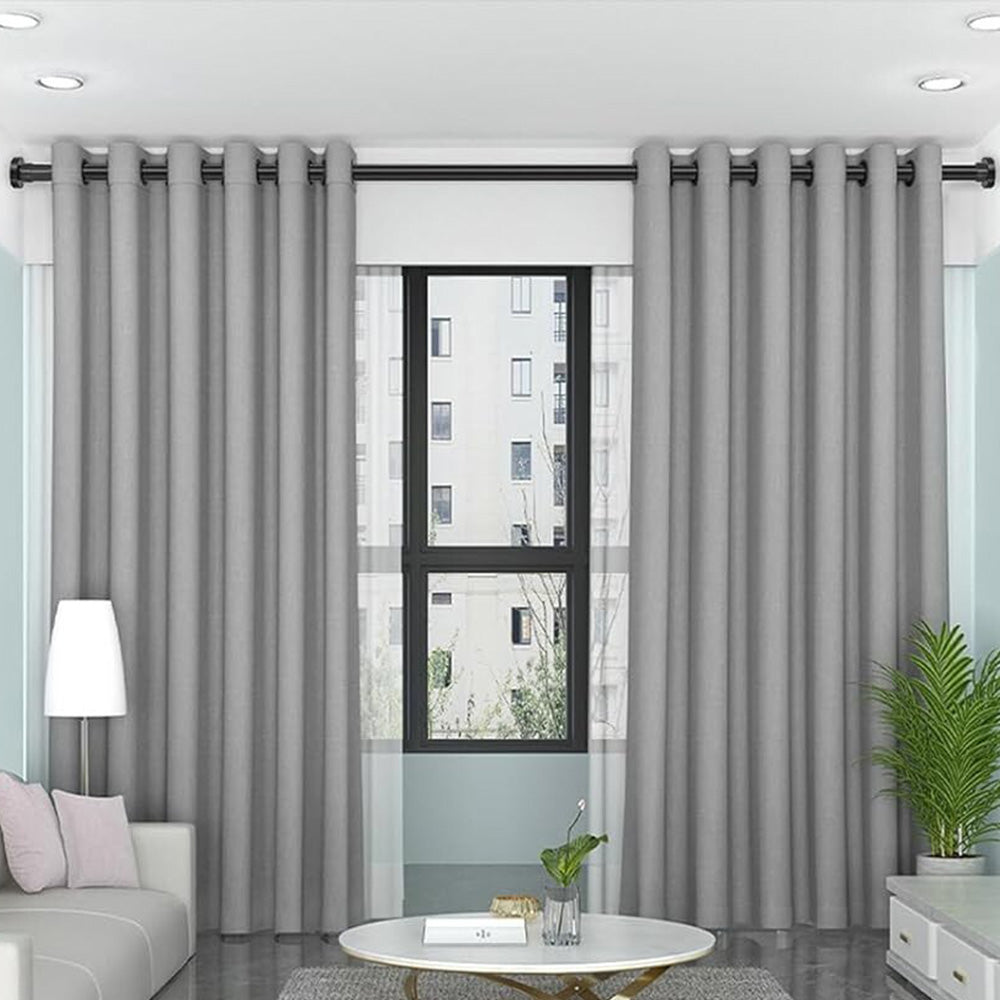 No Drill Carbon Steel Telescopic Tension Rod for Window Wardrobe Bathroom