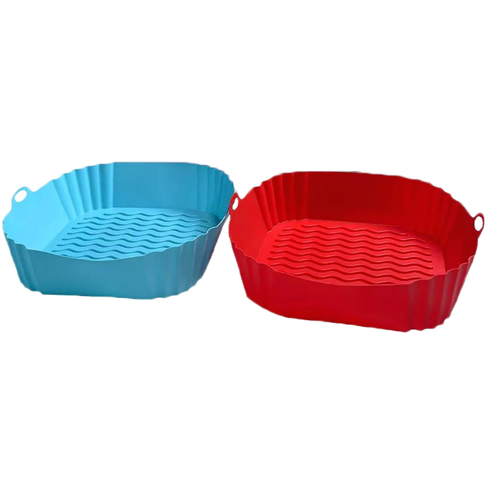 Silicone Liners Square for Air Fryers 2pcs Reusable Non Stick Baking Tray for Air Fryers