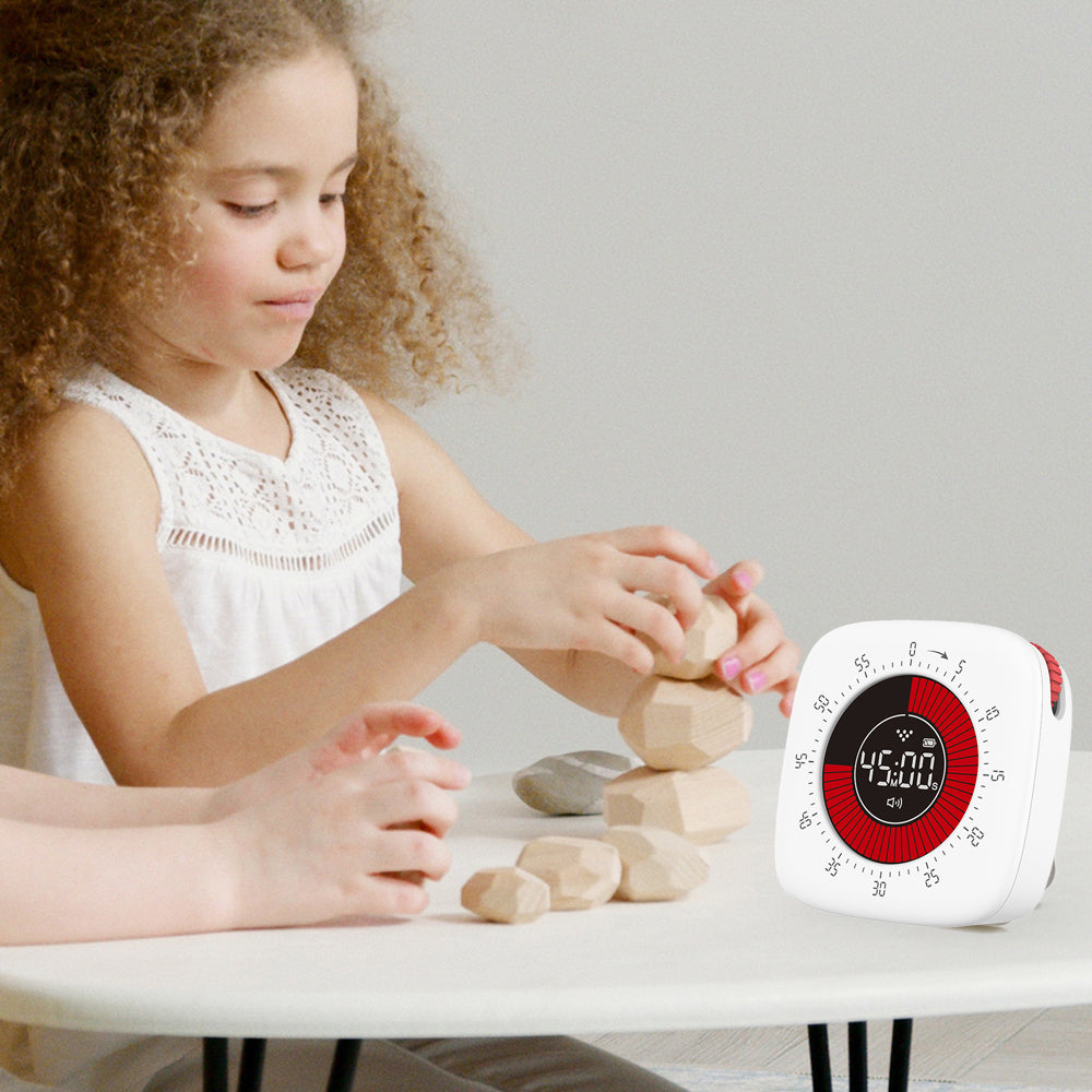 Rechargeable Visual Timer 60-Minute Countdown Timer with Alarm