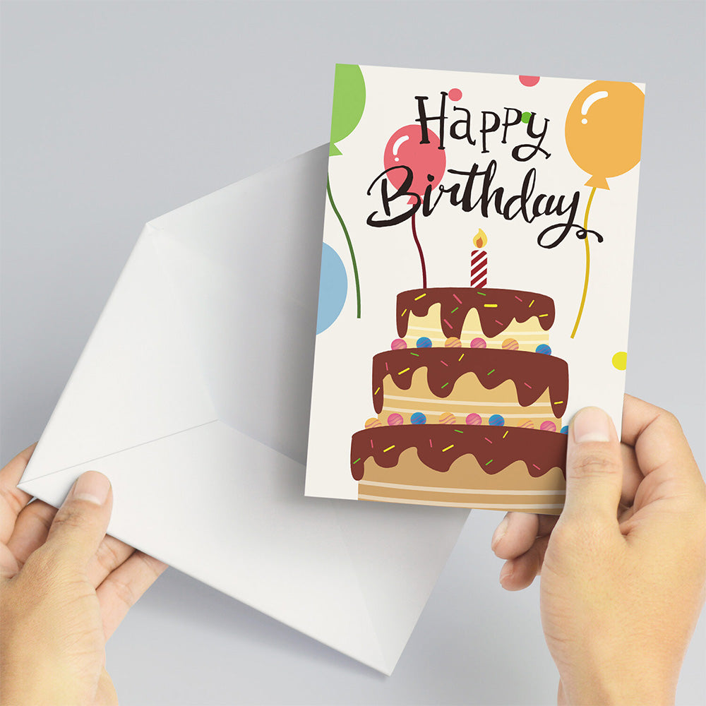24 Pack Blank Birthday Cards with Envelopes for Party Invitations