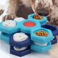 4-Layer Dog Puzzle Feeder Toy Slow Feeder Spinning Treat Dispenser with 12 Compartments