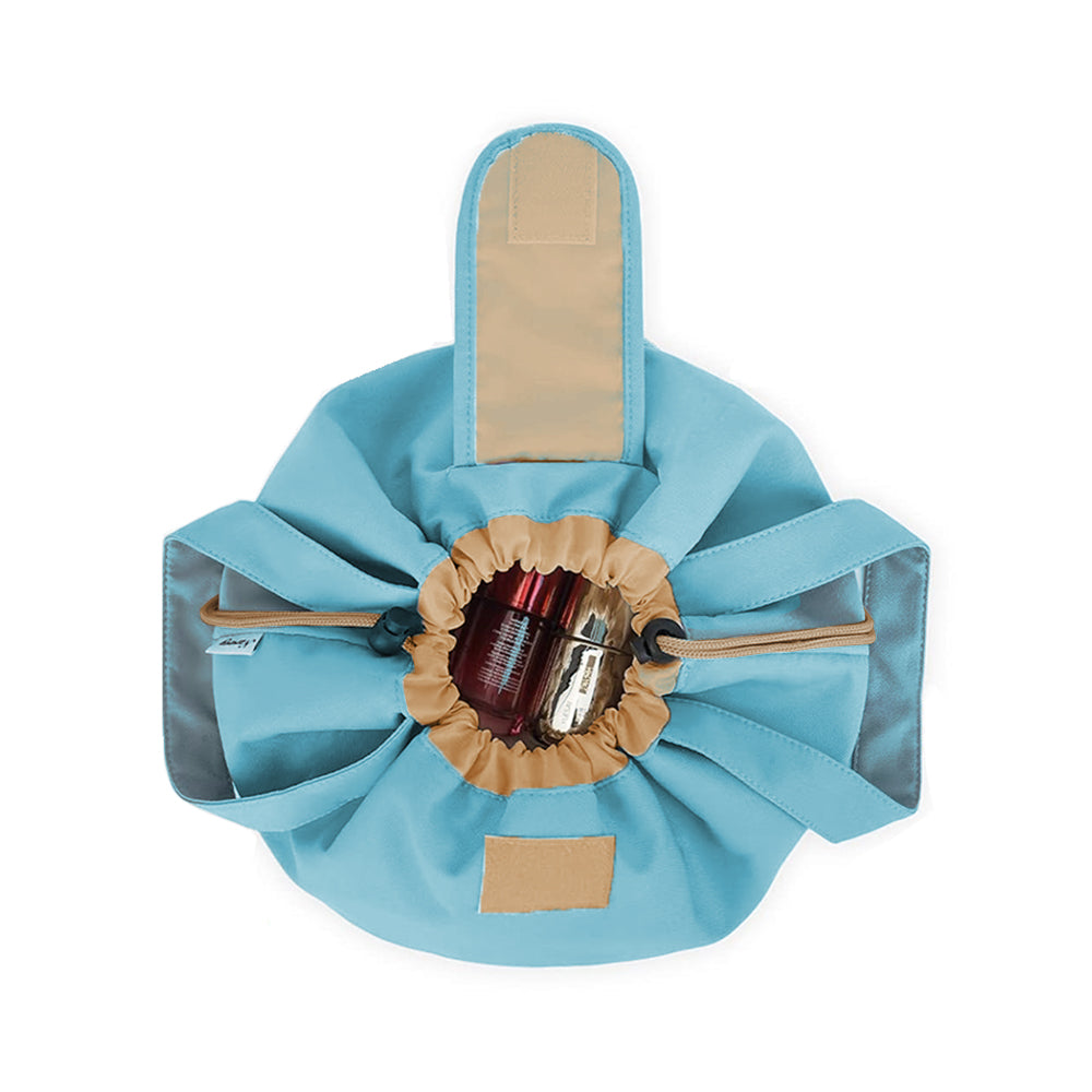 Travel Large Barrel Drawstring Cosmetic Bag for Women