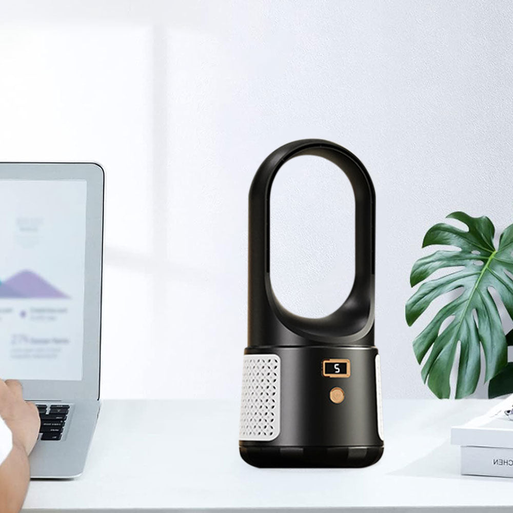 14.6x33CM Household Desk Turbo Bladeless Electric Fan Portable Rechargeable Bladeless Table Fan