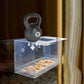Clear Acrylic Window Bird Feeder Foldable Bird Feeder Box for Indoor Outdoor