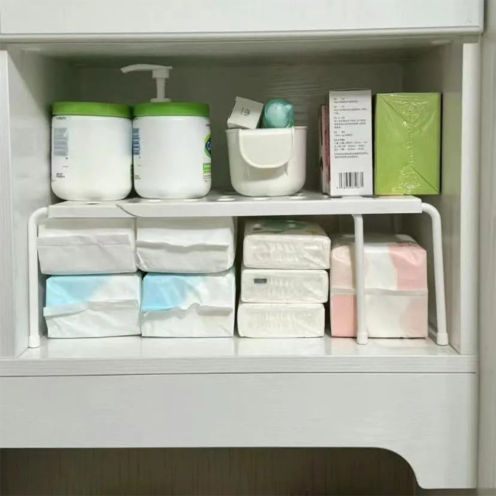 Expandable Cupboard Pantry and Home Storage Shelf Rack