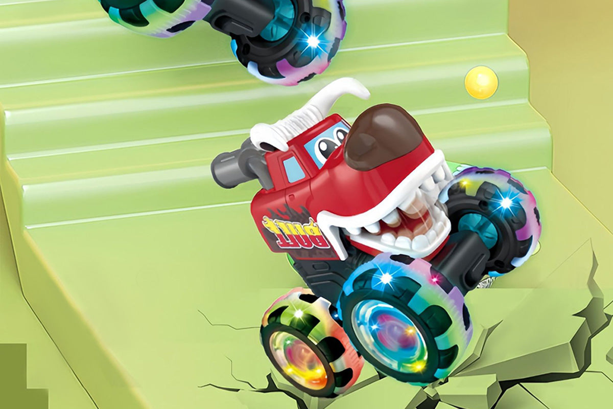 Monster Truck Toy Light-Up Cars Wheels Toy Car Press and Go Cars
