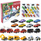 24 Days Christmas Countdown Calendar with Pull-Back Cars Vehicles Holiday Gift
