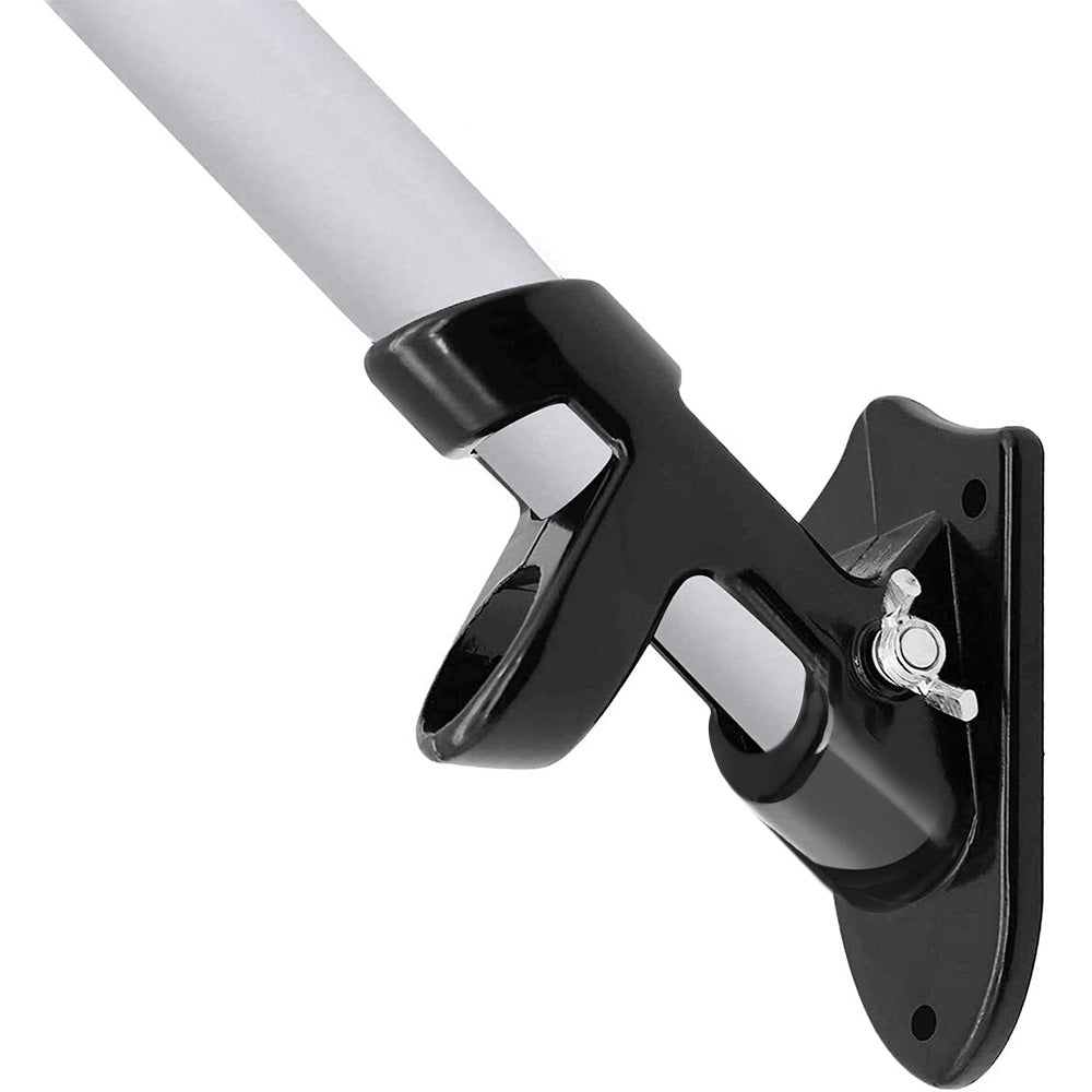 Dual Hole 45 and 90 Degree Adjustable Aluminum Flag Pole Wall Mount Holder
