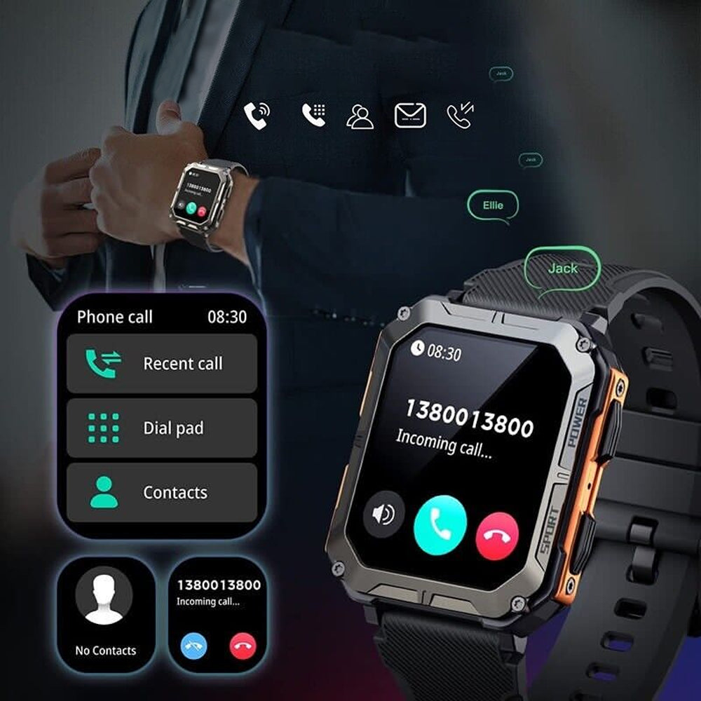 Bluetooth Smart Watch Fitness Tracker with Heart Rate Monitor