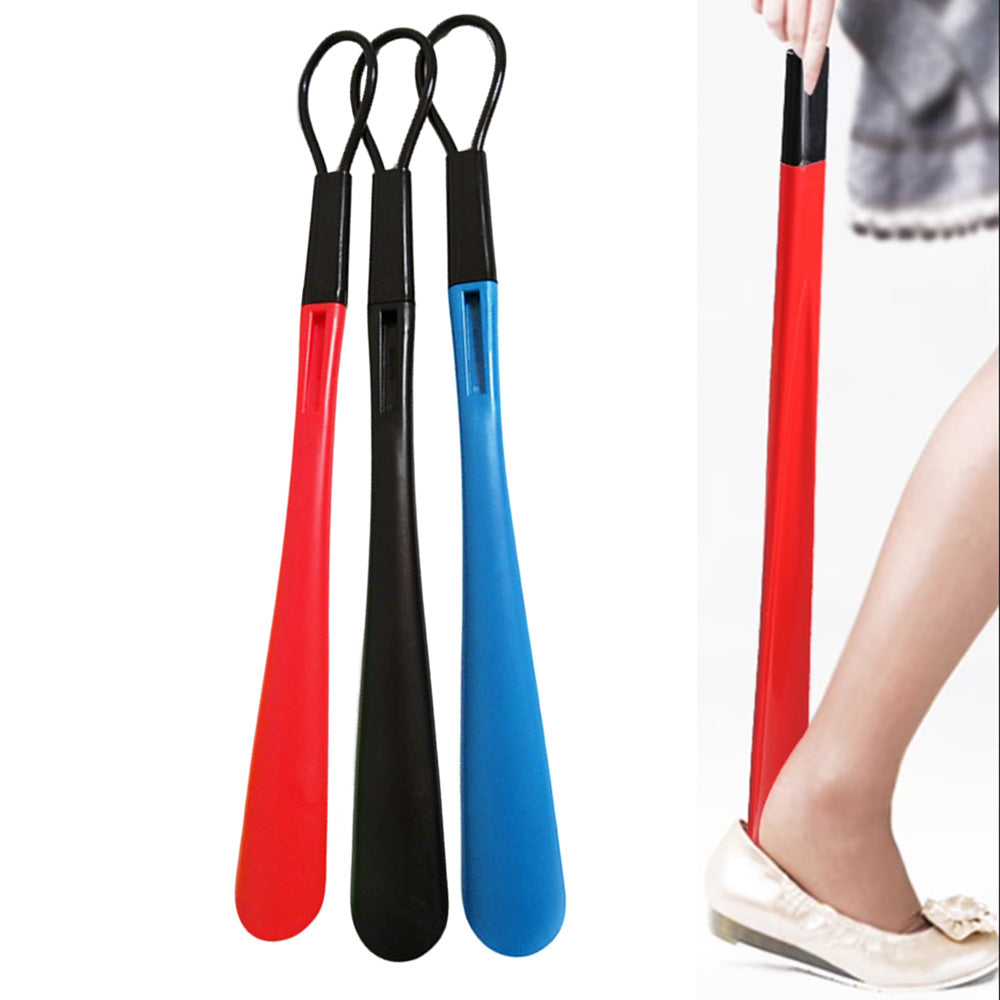 3 Pack Long Handle Shoe Horn with Hanging Hole for Elderly Pregnant Women Travel