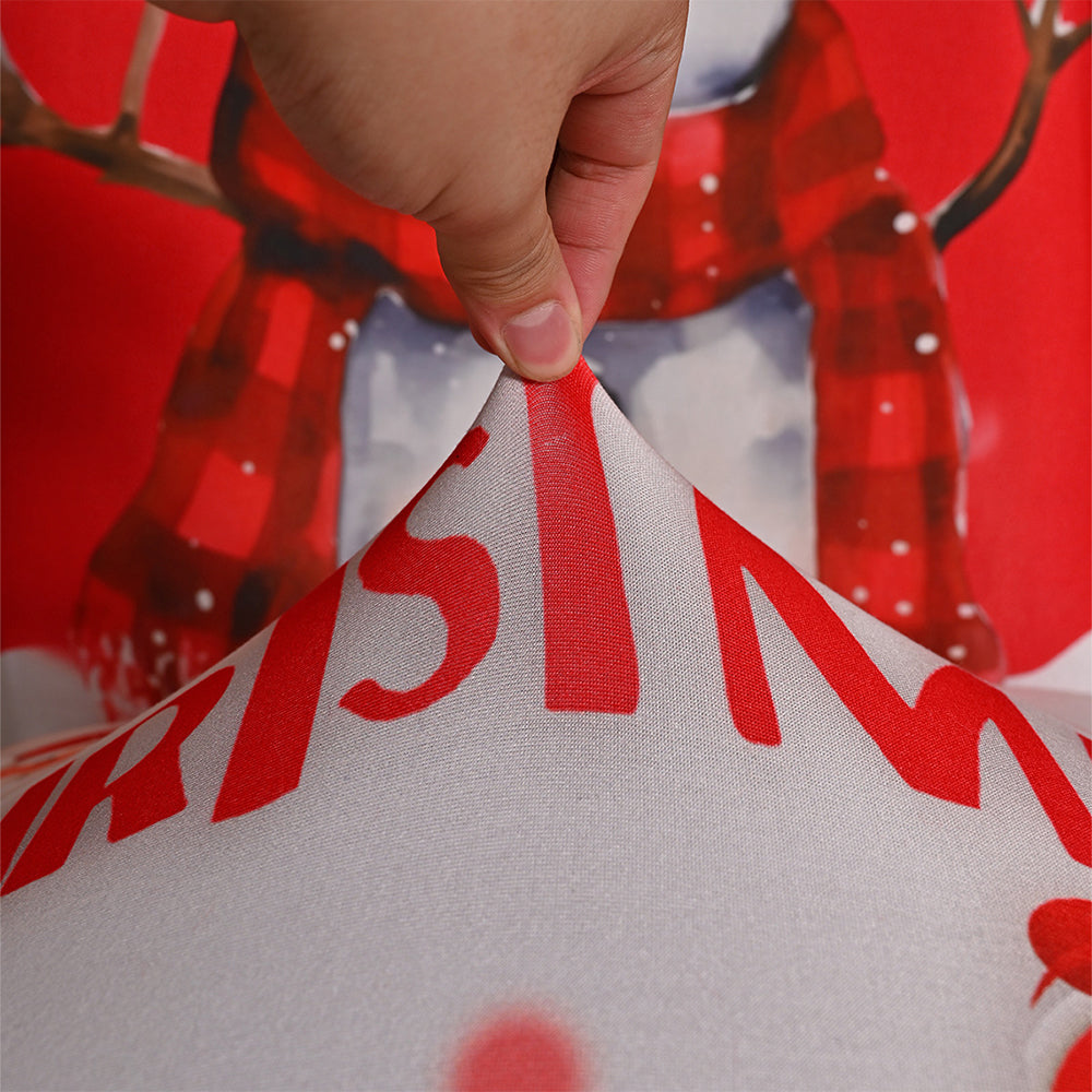 4Pcs Christmas Santa Chair Cover Decorations Xmas Chair Slipcover Creative Pattern