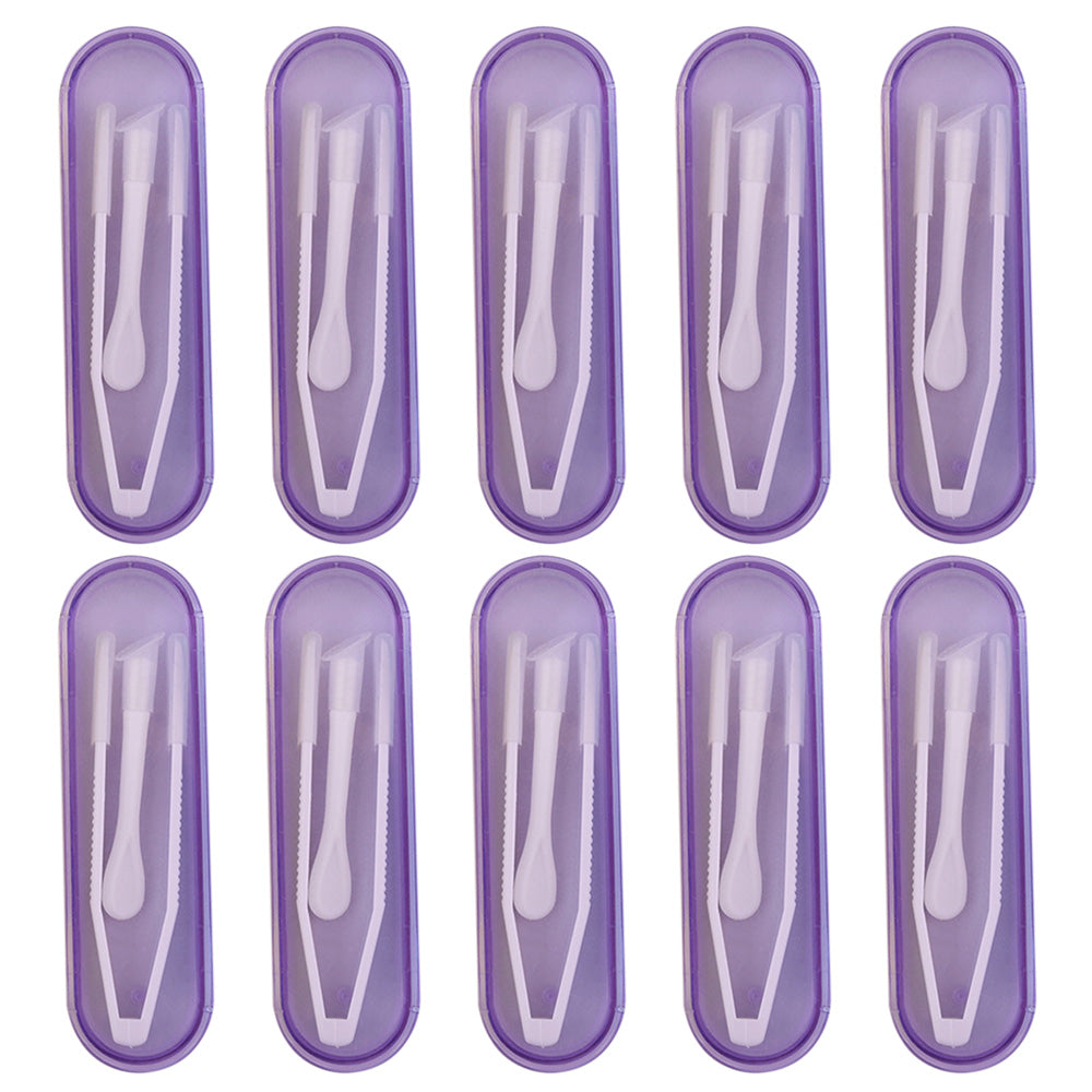 Lens Tool Kit 10 Pack with Tweezers Applicator Remover and Storage Case