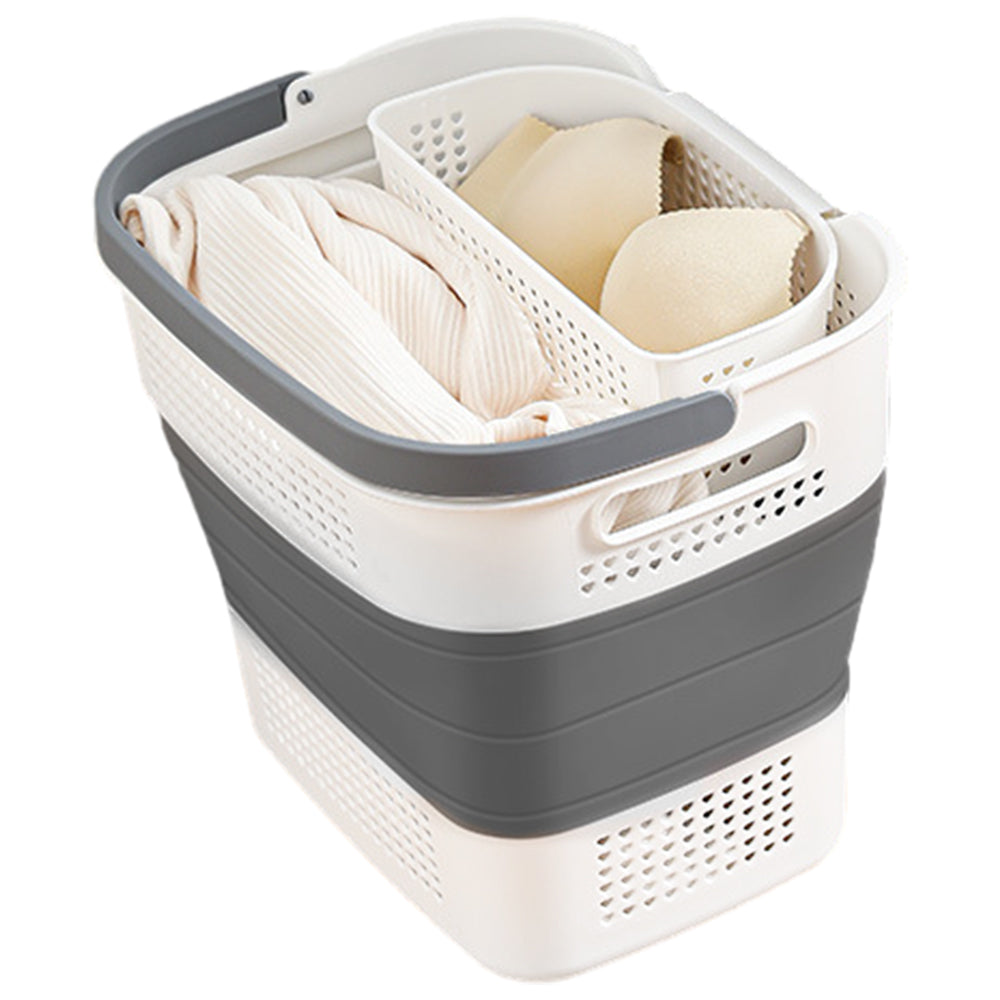 35L Collapsible Laundry Basket Clothes Hamper Washing Cleaning Organizer Bin