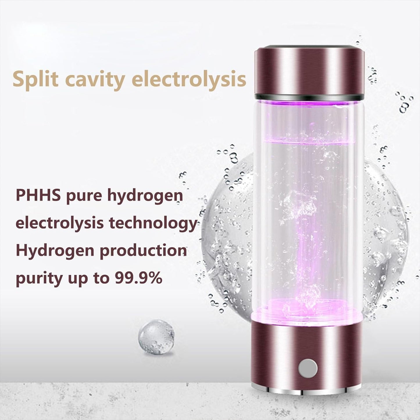 400ml Rechargeable Hydrogen-rich Water Maker Ionizer Generator Bottle