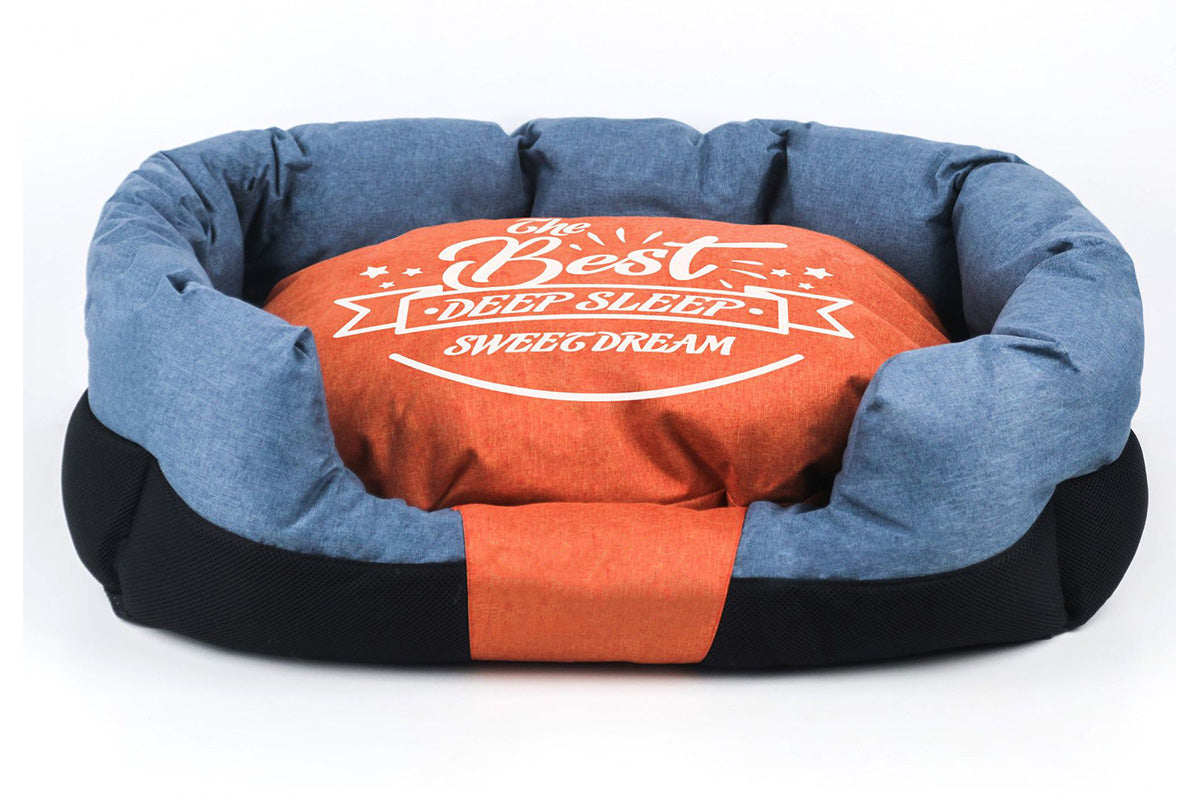 Waterproof Pet Bed Removable Washable Cat Dog Bed for Small and Medium Pets - Blue
