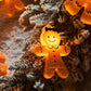 Christmas Decoration Gingerbread Men Cookies String Lights Battery Operated