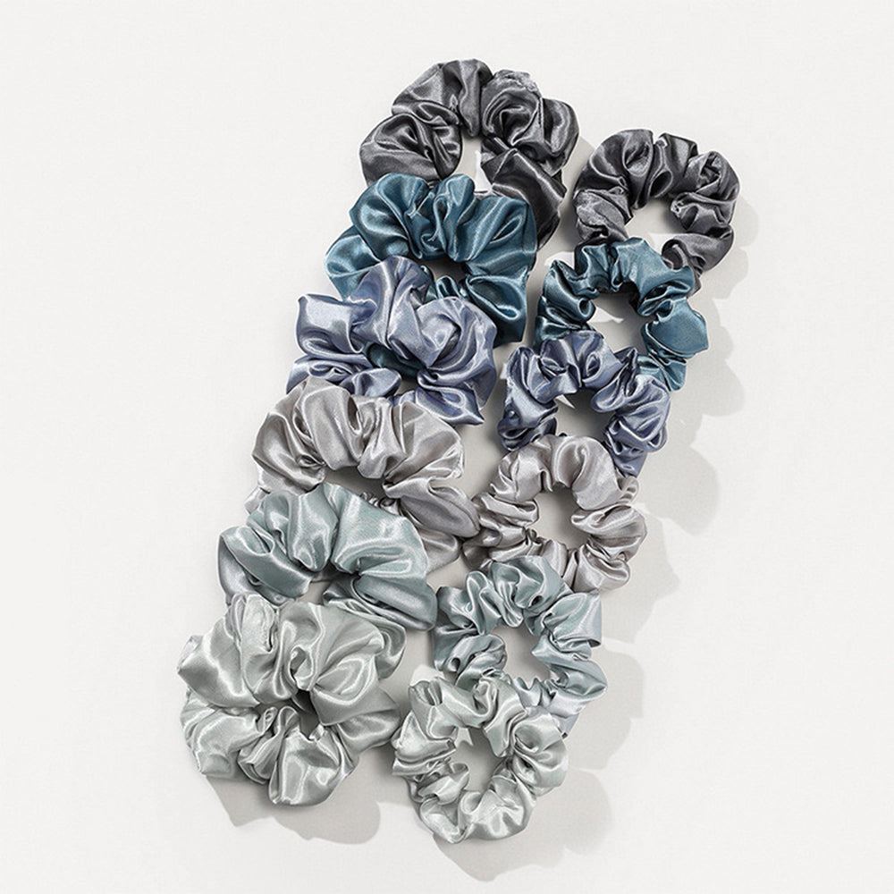 12Pcs Satin Scrunchies Soft Hair Ties Fashion Hair Bands Hair Accessories for Women Girls