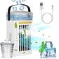 Portable Mini Dual Fan Air Cooler with LED Light and USB Power