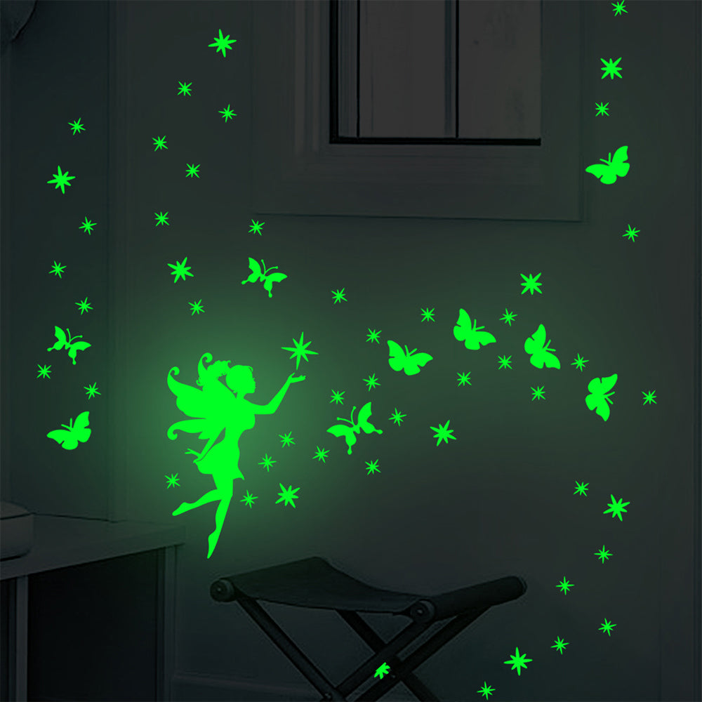 Glow in The Dark Fairy Wall Decals Luminous Fairies Wall Stickers