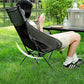 Lightweight Folding High Back Camping Chair With Head Support For Outdoor
