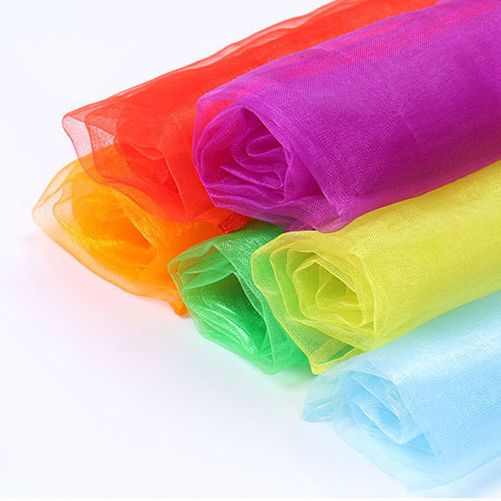 6Pcs Dance and Juggling Scarves Music Scarfs Rhythm Scarves Colorful Actives Scarves