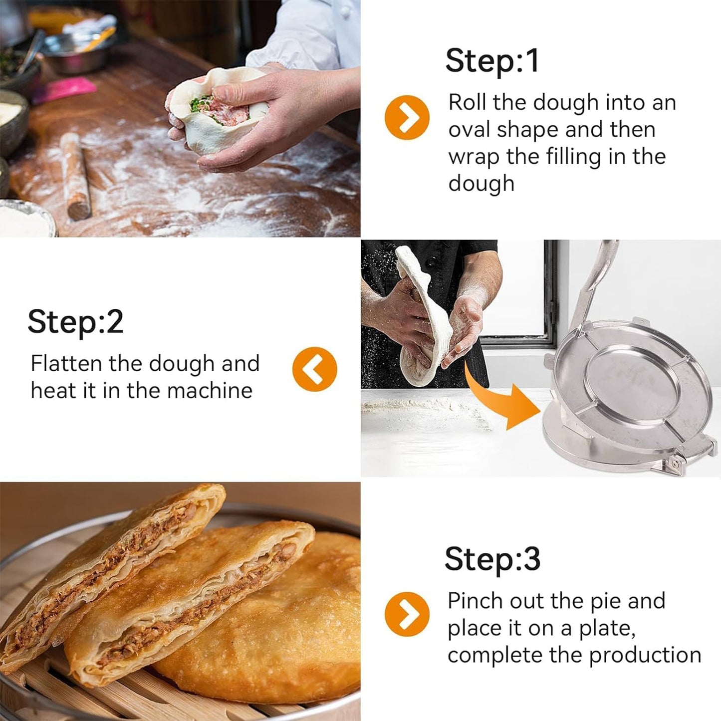 16CM Aluminium Alloy Tortilla Press Flat Bread Maker