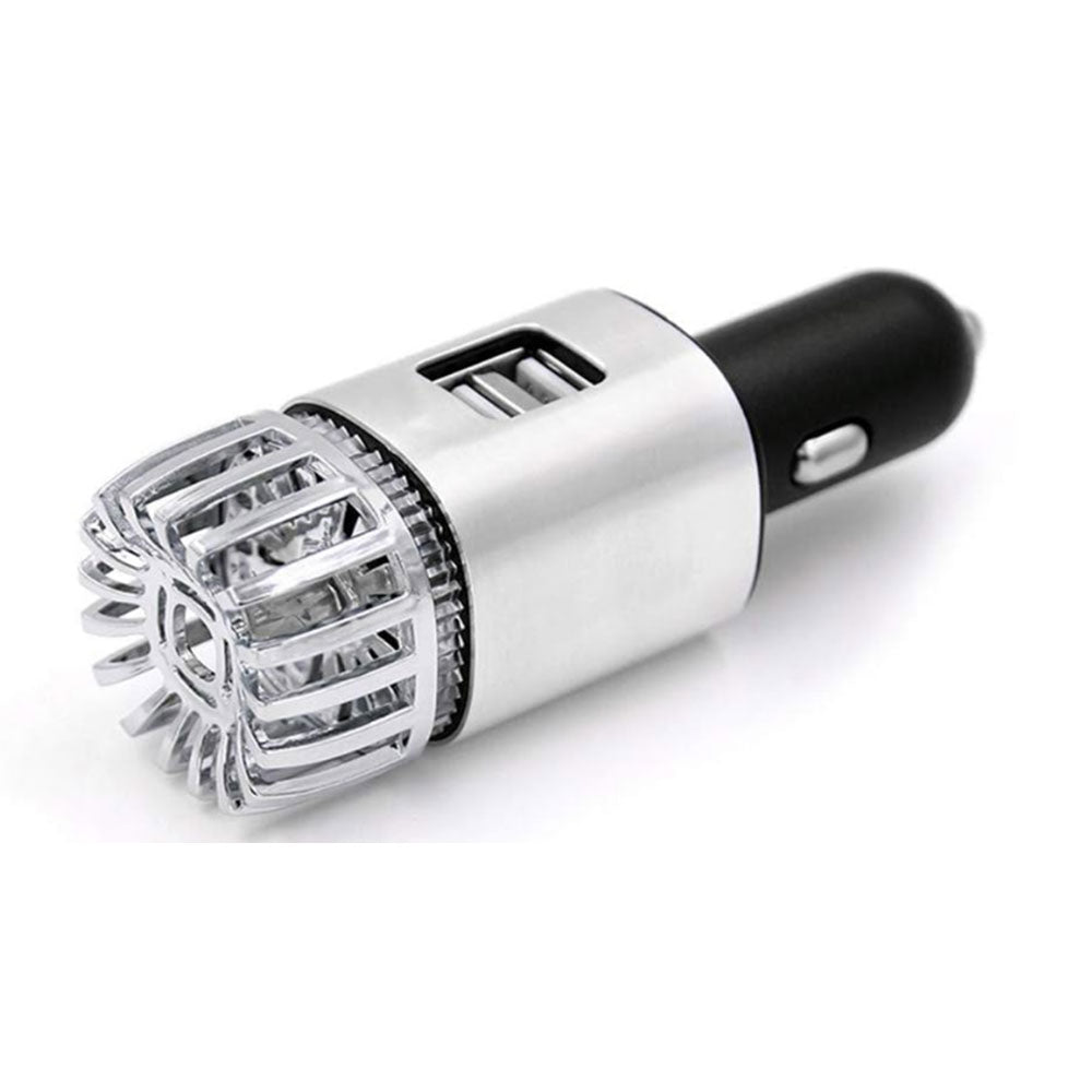 Car Air Purifier Dual USB Ports Car Air Freshener Portable Ionizer