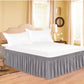2Pcs Wrap Around Dust Ruffles Bed Skirt with Adjustable Elastic Belt