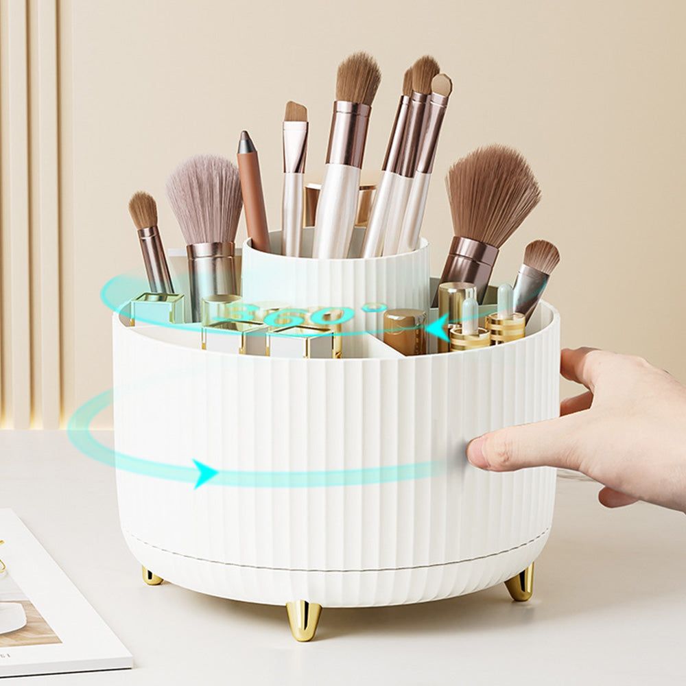 360 Degree Rotating Desk Organizer with 4 Slots For Pencil and Pen Holder