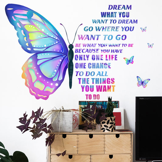 Inspirational Butterfly Wall Decals Stickers